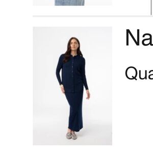 NWT dress blank navy waved skirt and top set